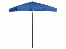 Vidaxl parasol de plage bleu azuré 180x120 cm