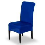 4350 4 Housses de chaise en tissu élastique idéal pour cuisine et salon Couleur: Bleu