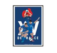 Affiche XV de France - Illustration équipe 30 x 40 cm