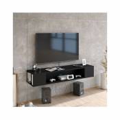 Azura Home Design - Meuble tv suspendu peti noir 135