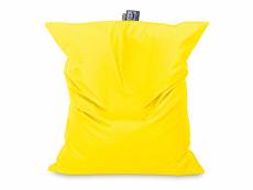 Big pouf similicuir indoor jaune happers 3710968