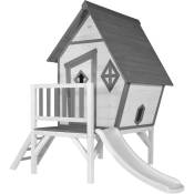 Cabin xl Maison Enfant avec Toboggan blanc Aire de