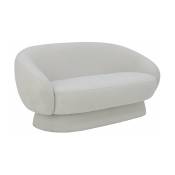 Canapé arrondi en polyester blanc 160 cm Ted - Bloomingville