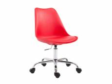 Chaise de bureau toulouse à coque en plastique , rouge