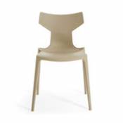 Chaise empilable Re-Chair / Matériau recyclé - Kartell beige en plastique