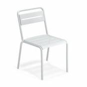 Chaise empilable Star / Aluminium - Emu blanc en métal