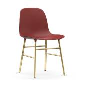 Chaise en laiton et pp rouge Form - Normann Copenhagen