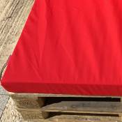 Coussin d'assisse pour palette - Rouge - 80 x 120 x 10 cm