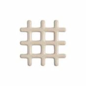 Dessous de plat Grid / 19 x 19 cm - Grès - & klevering beige en céramique