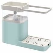 Distributeur de savon pour évier - Distributeur d'éponge de liquide vaisselle avec pompe à main - Organiseur pour évier de cuisine ou salle de bain