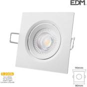 Downlight LED 5W carré 110mm Blanc - Blanc Naturel 3200K
