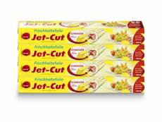 Film alimentaire Jet-Cut à découper, format consommateur 30 cm x 44 m, transparent, conditionnement de stockage de 4 pièces par lot
