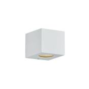 Frankystar - Applique led extérieure Cordoba, cube blanc avec diffuseurs interchangeables L.10cm