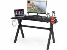 Giantex bureau gaming pour gamer 120 x 60 x 76 cm table