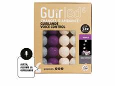 Guirlande boule lumineuse 32 led voice control - purple