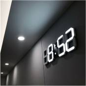 Horloge Murale Led 3D, Réveil Numérique Moderne avec