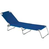 I Giardini Del Re - Katia Sunbed Chaise longue pliante a' structure en acier bleu pour jardin de piscine de plage