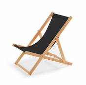 IMPWOOD Chaise longue de jardin en bois, fauteuil de