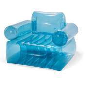 Intex - fauteuil gonflable transparent bleu
