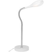 Lampe de table led Briloner leuchten swan, 4,5 w, 500 lm, IP20, blanc-chrome, métal-plastique, ø 11 cm