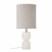Lampe de table / Tissu & albâtre - H 59 cm - Bloomingville blanc en tissu