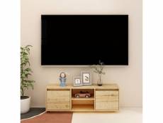 Meuble tv de qualité 110x30x40 cm bois de sapin massif