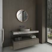 Miroir salle de bain circulaire 60cm de diametre - finition cuivre - ring brassy 60