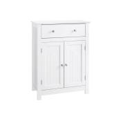 Placard de salle de bain un tiroir et deux portes coloris blanc collection clean - Blanc