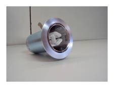 Plafonnier fluo 18W ø 111mm colerette aluminium lampe 18w ballast electronique 230V Trajectoire 128220