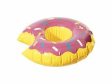 Porte gobelet gonflable donut - diam. 17 cm - rose