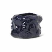 Pot de fleurs Tuck / Ø 29 x H 22 cm - Ferm Living bleu en céramique