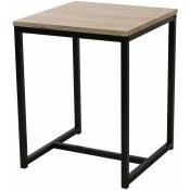 Table à café industrielle Loft - 40 x h. 50 cm - 40 x 40 x 50 - Marron