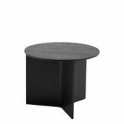 Table d'appoint Slit Wood / Basse - Ø 45 x H 35,5 cm / Bois - Hay noir en bois