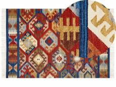 Tapis kilim en laine multicolore 200 x 300 cm jrvesh