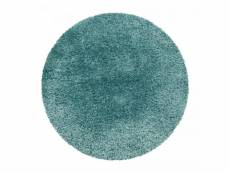 Tapis shaggy tapis rond ø 80cm shaggy top bleu oeko tex idéal pour salle de bain