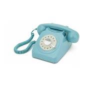 Téléphone fixe rétro bleu clair 746 Rotary - GPO Retro