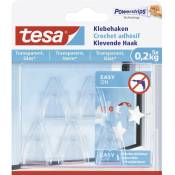 Tesa - Crochet adhésif ® transparent Contenu: 5 pc(s) - transparent