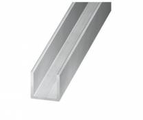 U aluminium brut 10 x 8 x 10 mm Ep. 1 mm 1 m
