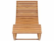 Vidaxl chaise longue à bascule bois de teck solide 49390