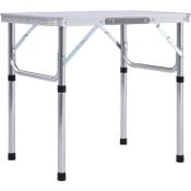 Vidaxl - Table pliable de camping Blanc Aluminium 60x45 cm