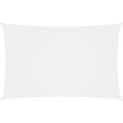 Voile d'ombrage Voile de parasol - Toile d'ombrage Tissu Oxford rectangulaire 2x5 m Blanc BV770356