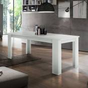 Web Furniture - Table à manger extensible 4-8 personnes bois blanc salon Jesi Hout