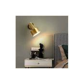 Applique Murale D'Intérieur Moderne Dorée E27 - Lampe Murale Créative - Bras Pivotant Réglable Avec Abat-Jour Pour Chambre à Coucher, Couloir,