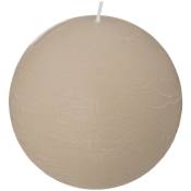 Atmosphera - Bougie boule rustique gris taupe 445g créateur d'intérieur - Taupe