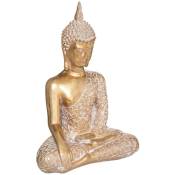 Atmosphera - Statuette Bouddha assis doré H32cm créateur d'intérieur - Doré
