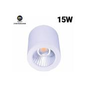 Barcelona Led - Applique plafond cct mini Gess cob 15W IP54 - Blanc - Blanc