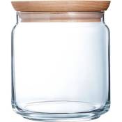 Bocal en verre couvercle en bois 0,75 L - Pure Jar Wood - Luminarc