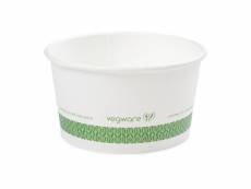 Bol à soupe ou glace compostable 340 ou 450 ml - vegware - lot de 500 - carton biodégradable34 cl