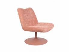 Bubba - fauteuil lounge en velours rose