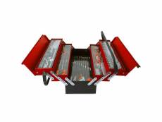 Caisse à outil kraft müller km-85pcs rouge noir en métal ultra résistante 85 outils de qualité chrome vanadium, tournvis, pince
